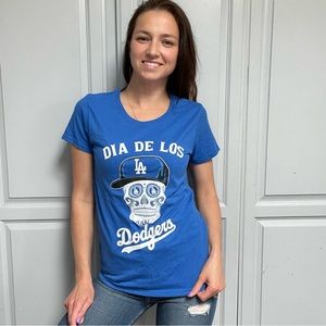 Gildan Blue Dia De Los Dodgers Tee